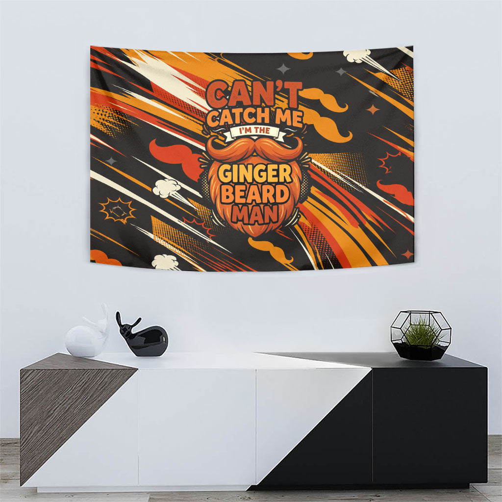 World Beard Day Tapestry Ginger Beard Man Pride - Retro Comic