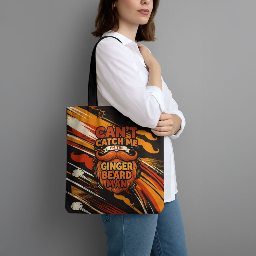World Beard Day Tote Bag Ginger Beard Man Pride - Retro Comic