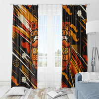 World Beard Day Window Curtain Ginger Beard Man Pride - Retro Comic
