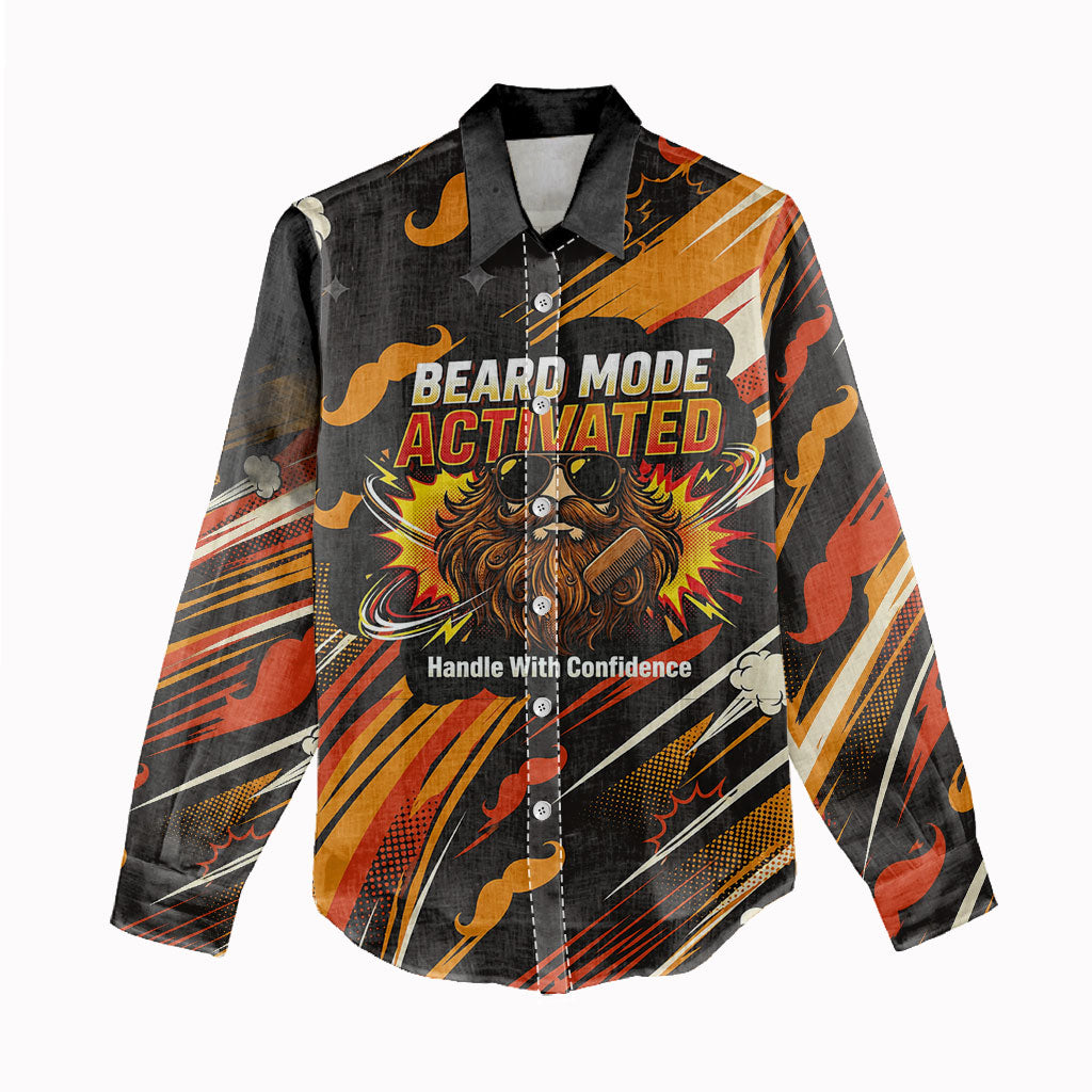 World Beard Day Women Casual Shirt Ginger Beard Man Pride - Retro Comic