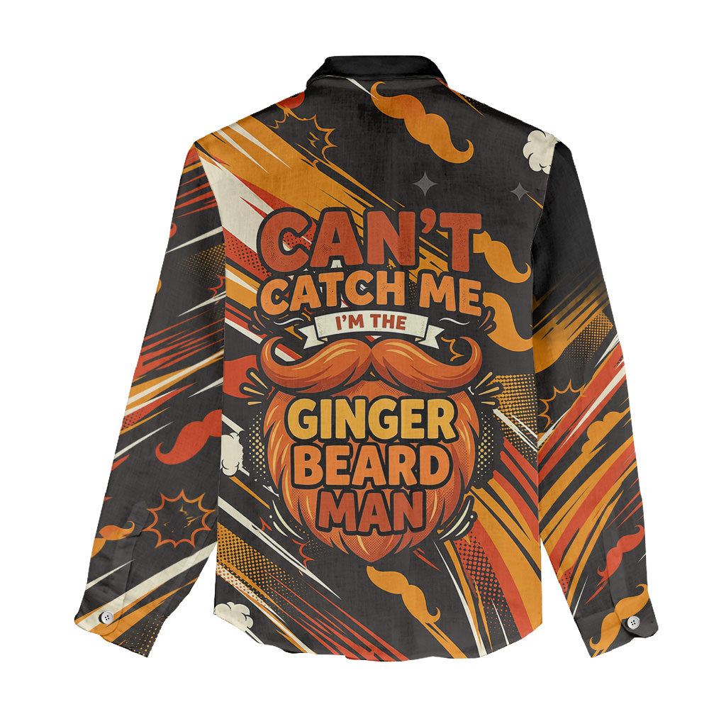 World Beard Day Women Casual Shirt Ginger Beard Man Pride - Retro Comic
