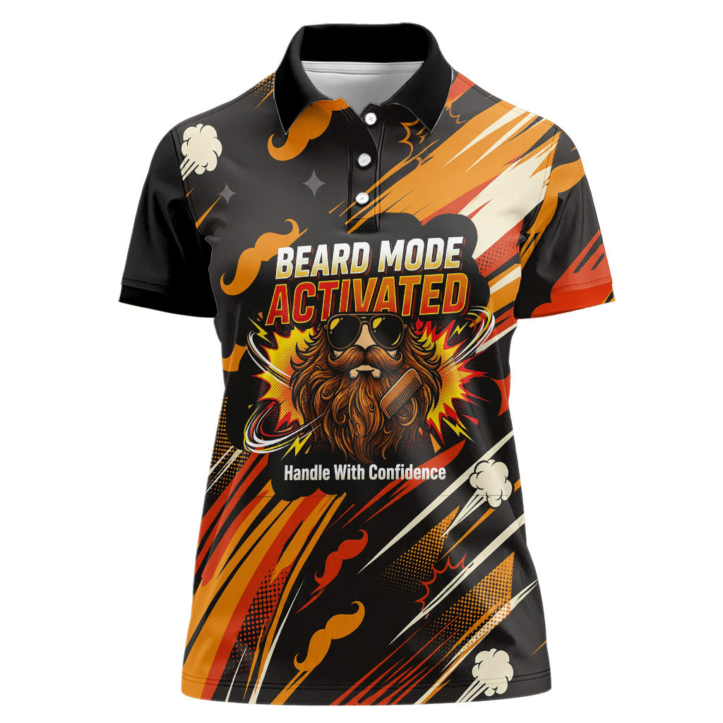 World Beard Day Women Polo Shirt Ginger Beard Man Pride - Retro Comic