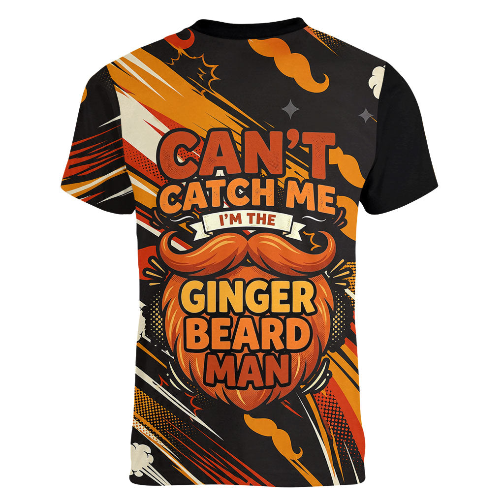 World Beard Day Women V-Neck T-Shirt Ginger Beard Man Pride - Retro Comic