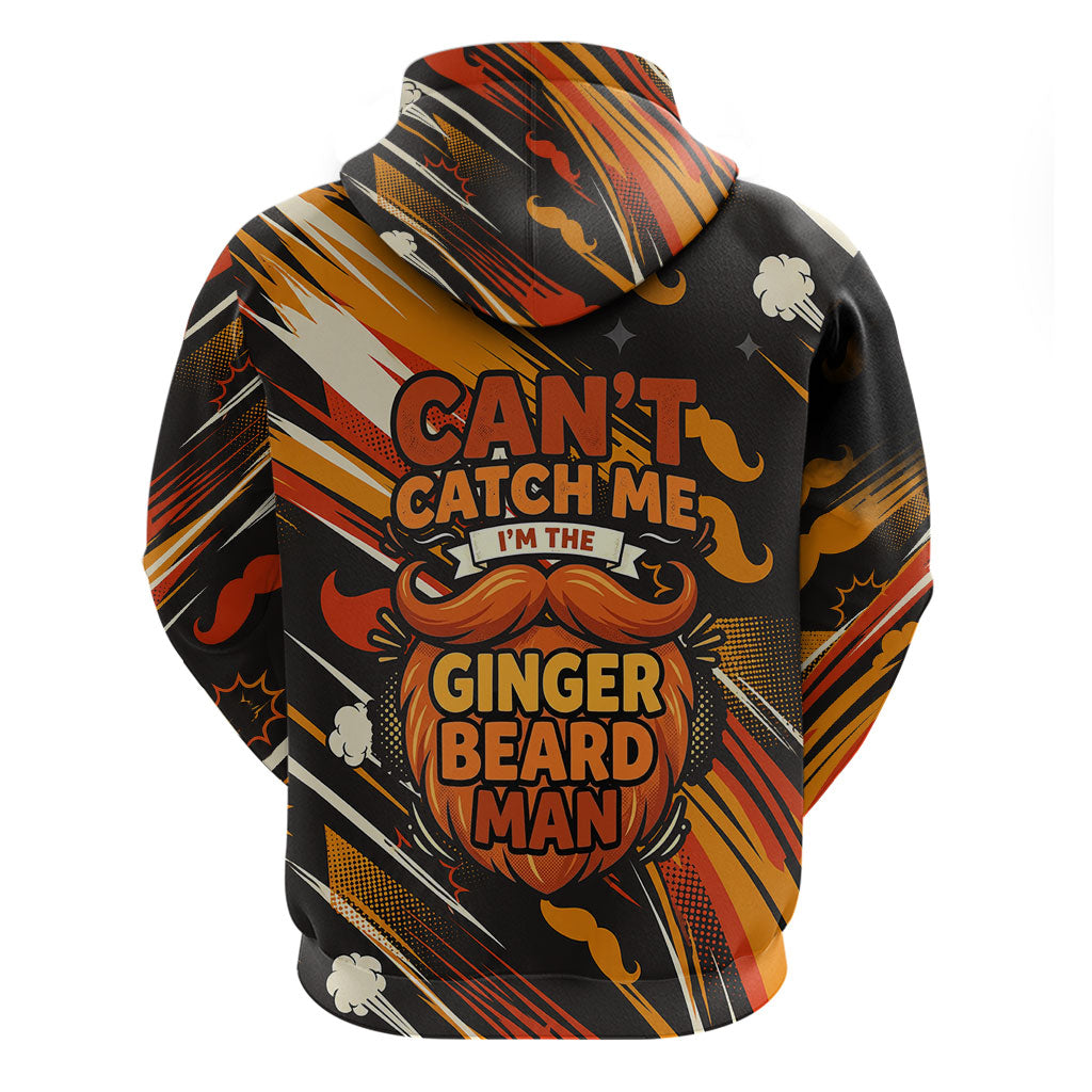 World Beard Day Zip Hoodie Ginger Beard Man Pride - Retro Comic