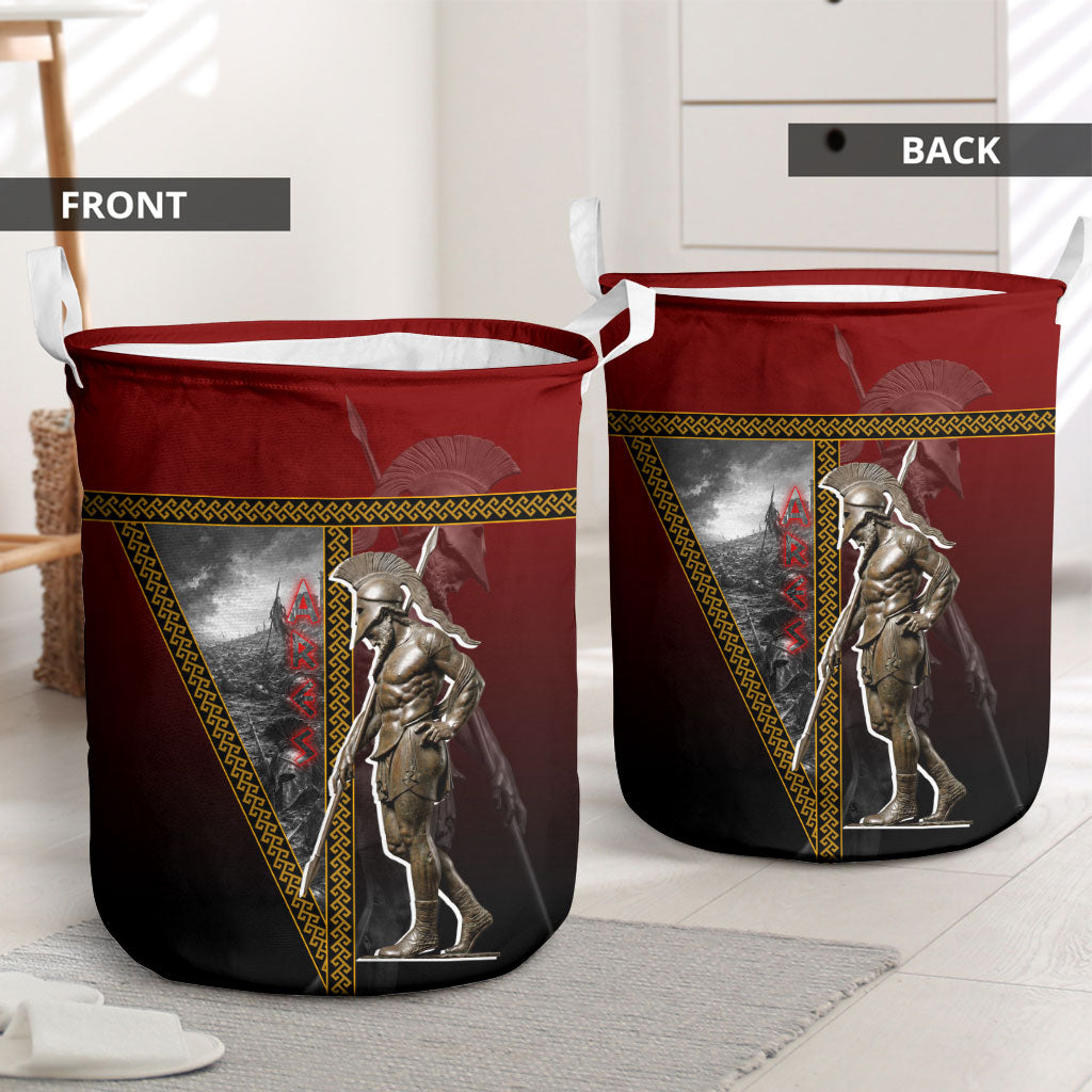 Ares Greek God Of War Laundry Basket Warrior Ancient Greek Mythology Art