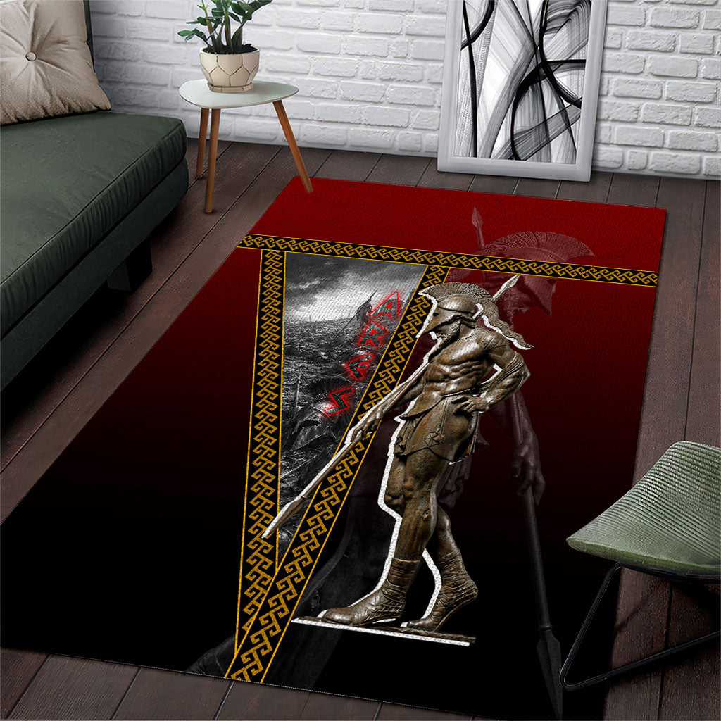 Ares Greek God Of War Area Rug Warrior Ancient Greek Mythology Art