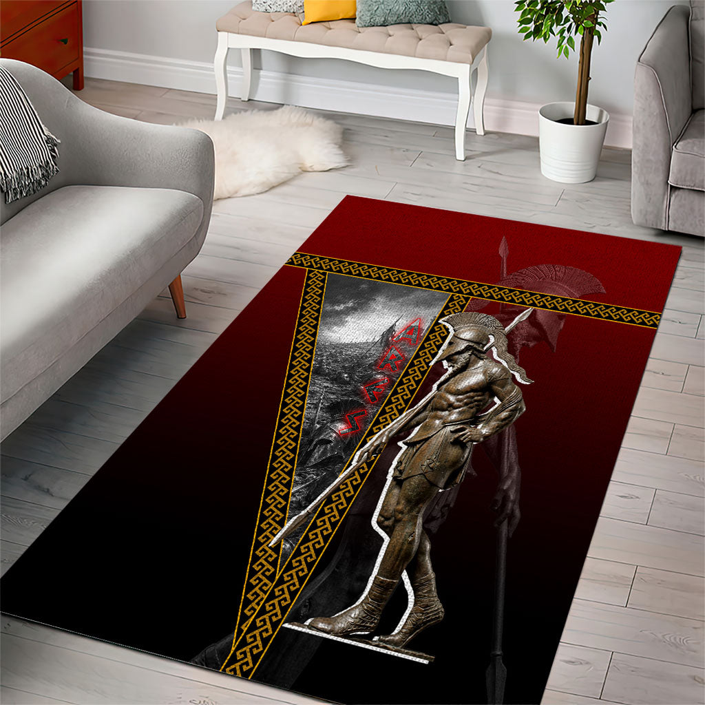 Ares Greek God Of War Area Rug Warrior Ancient Greek Mythology Art