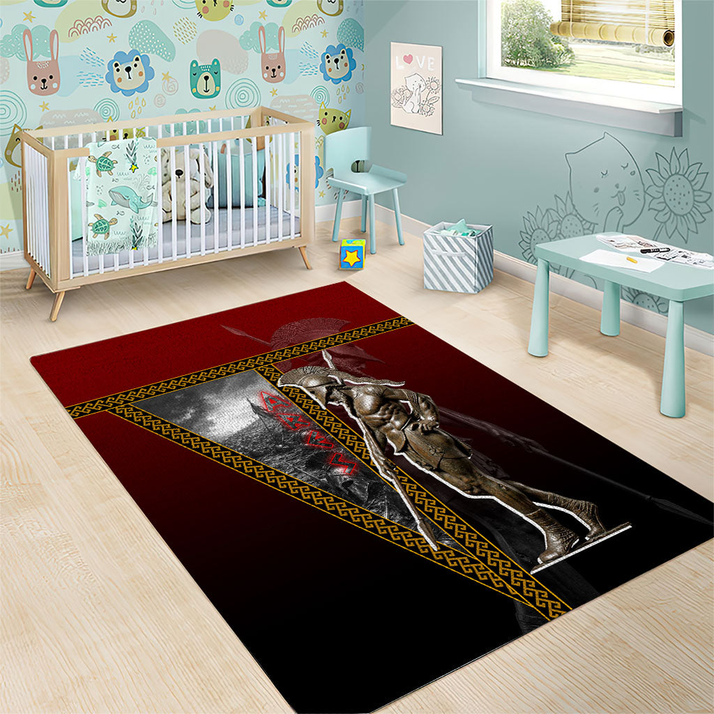 Ares Greek God Of War Area Rug Warrior Ancient Greek Mythology Art