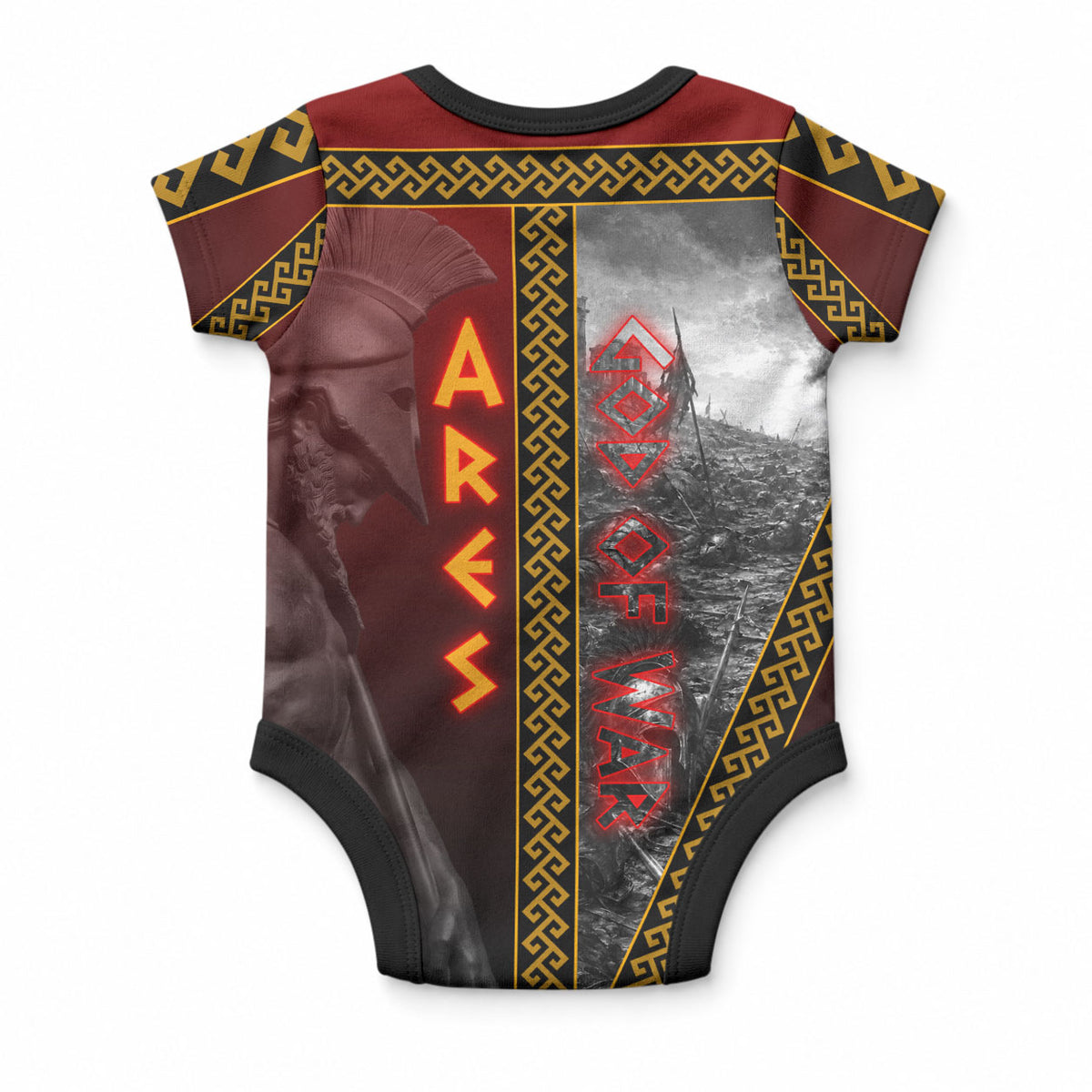 Ares Greek God Of War Baby Onesie Warrior Ancient Greek Mythology Art