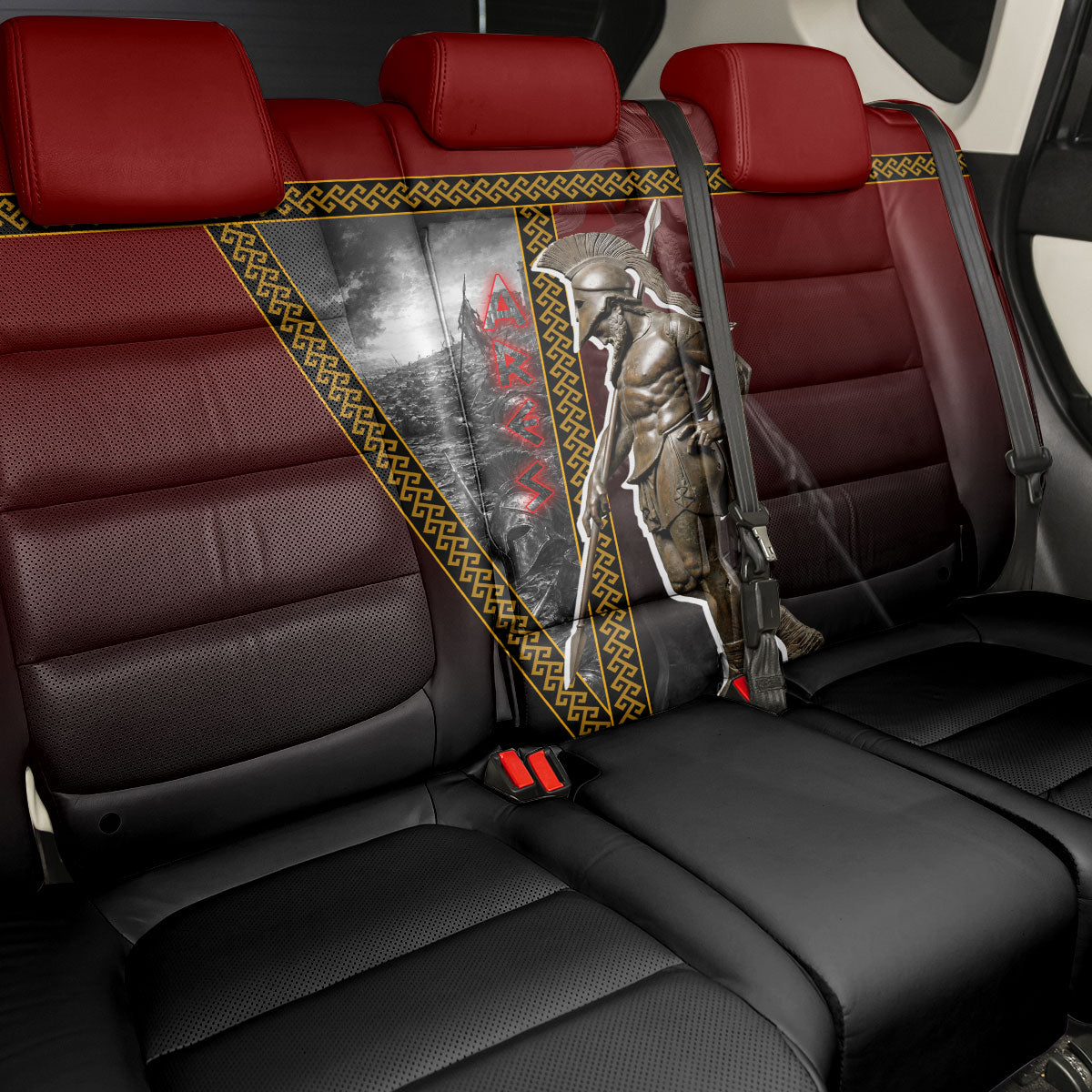Ares Greek God Of War Back Car Seat Cover Warrior Ancient Greek Mythology Art