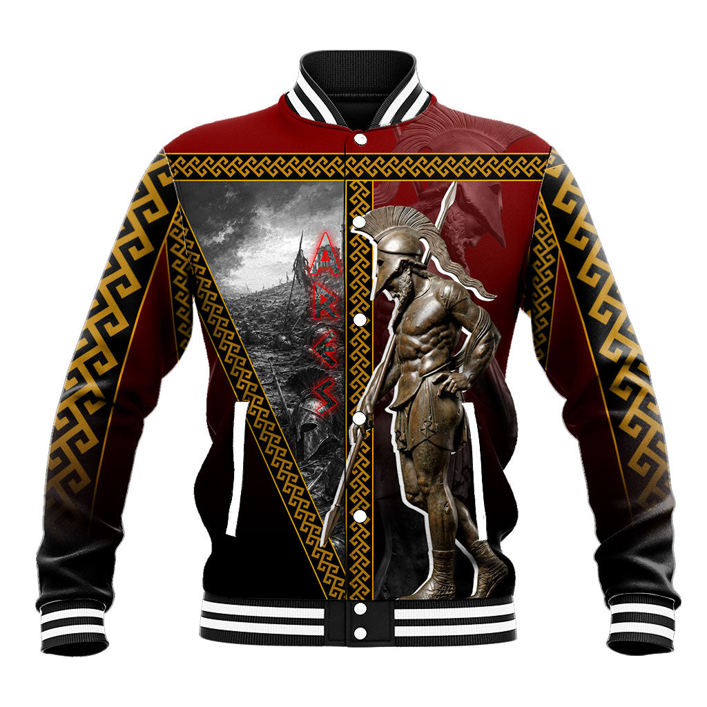 Ares Greek God Of War Baseball Jacket Warrior Ancient Greek Mythology Art