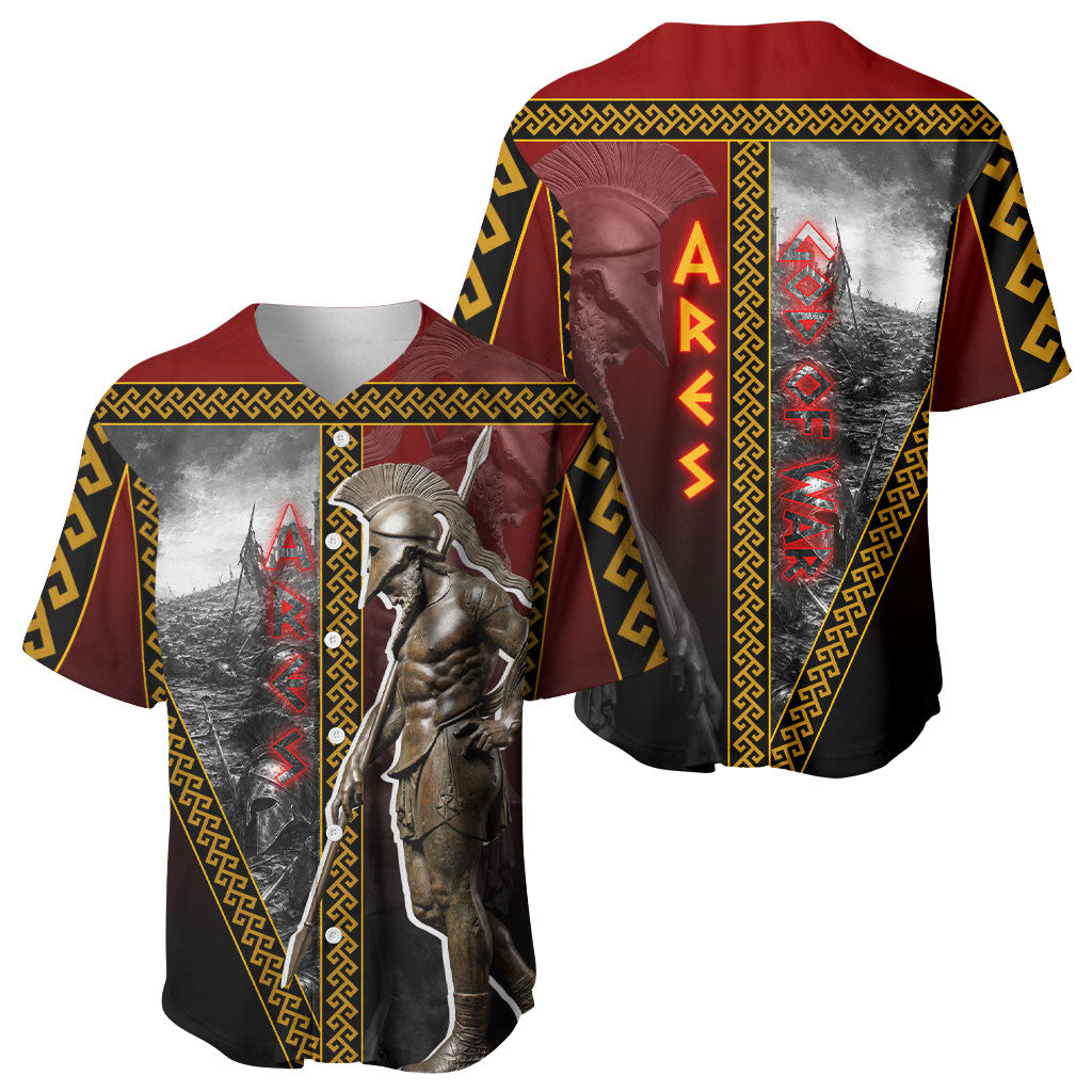Ares Greek God Of War Baseball Jersey Warrior Ancient Greek Mythology Art