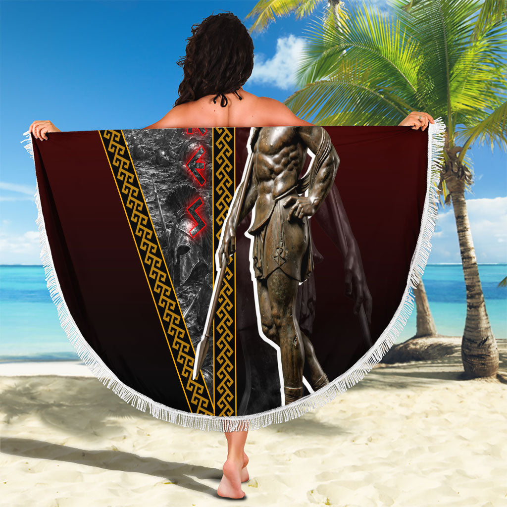 Ares Greek God Of War Beach Blanket Warrior Ancient Greek Mythology Art