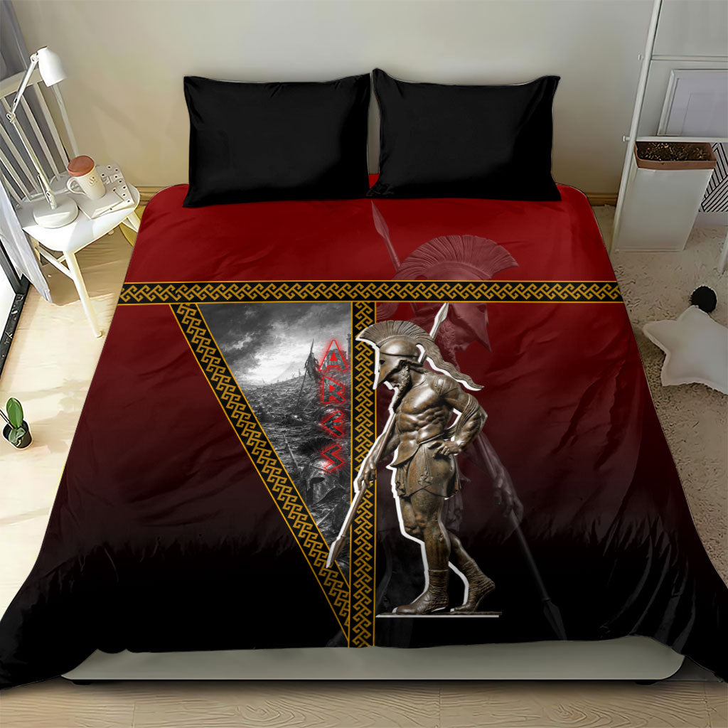 Ares Greek God Of War Bedding Set Warrior Ancient Greek Mythology Art
