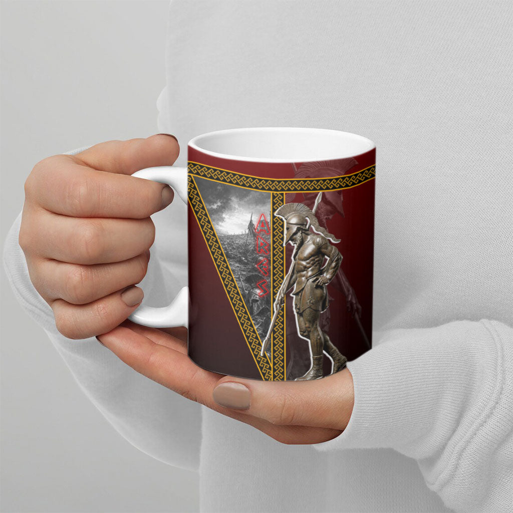 Ares Greek God Of War Ceramic Mug Warrior Ancient Greek Mythology Art