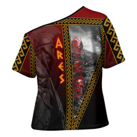 Ares Greek God Of War Cross Shoulder Shirt Warrior Ancient Greek Mythology Art