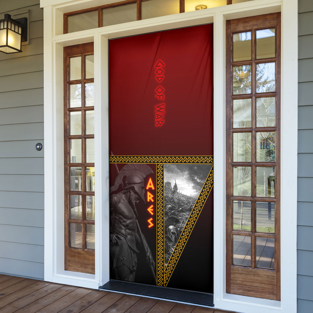 Ares Greek God Of War Door Cover Warrior Ancient Greek Mythology Art