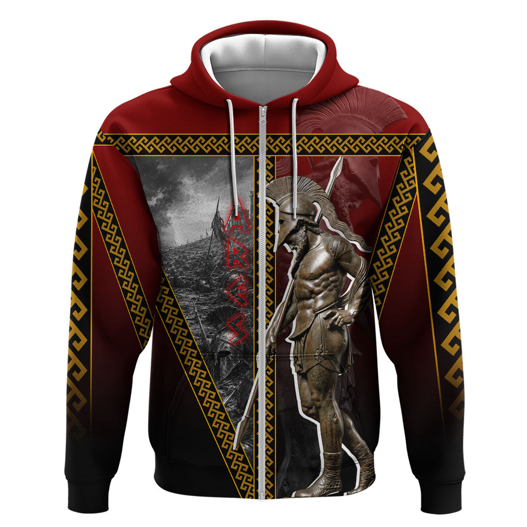 Ares Greek God Of War Hoodie Warrior Ancient Greek Mythology Art