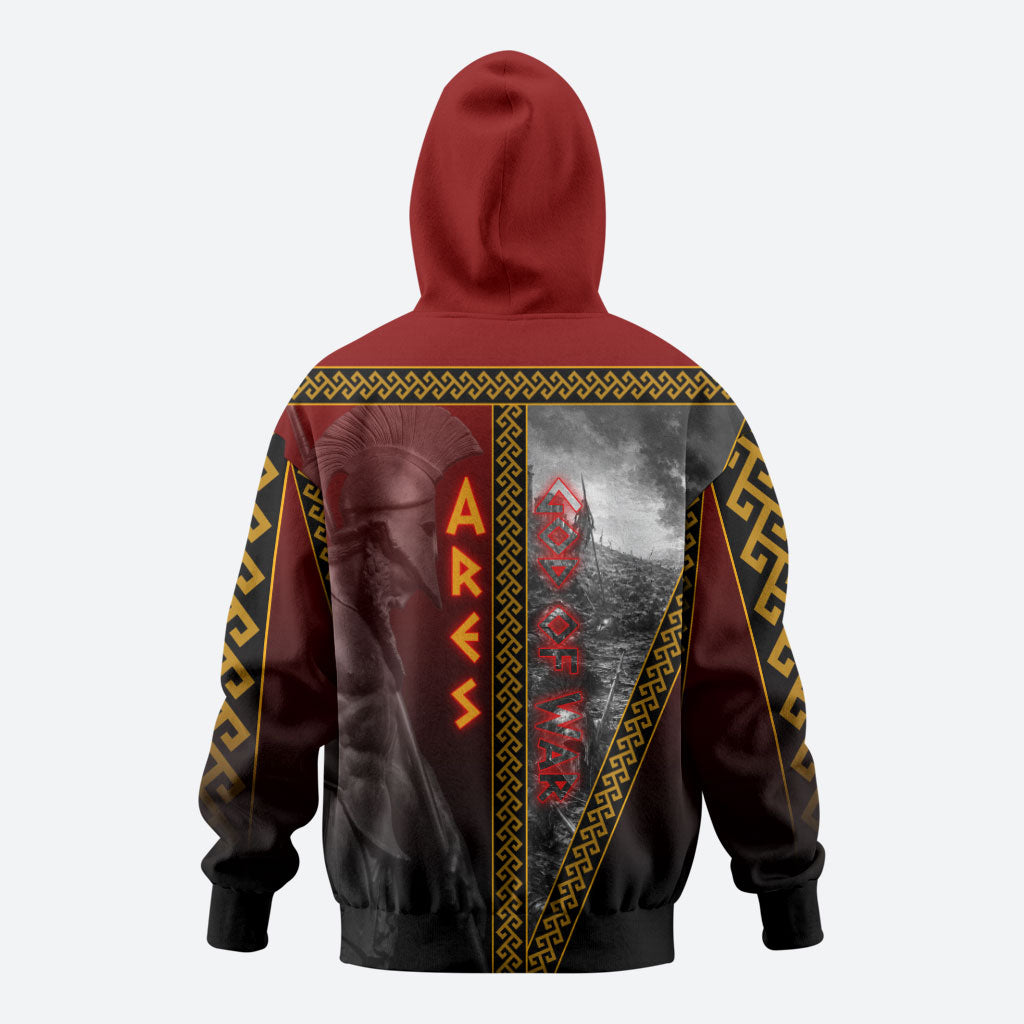 Ares Greek God Of War Hoodie Warrior Ancient Greek Mythology Art