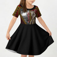 Ares Greek God Of War Kid Short Sleeve Dress Warrior Ancient Greek Mythology Art