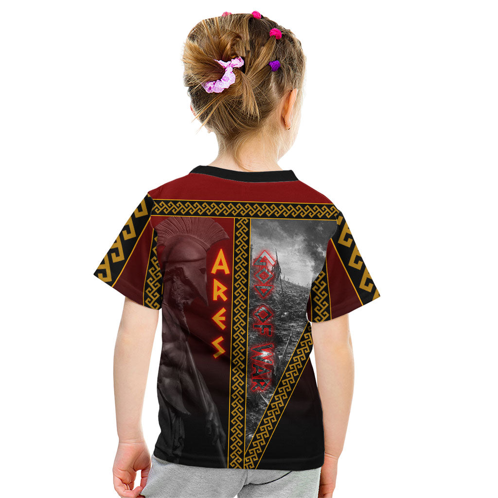 Ares Greek God Of War Kid T Shirt Warrior Ancient Greek Mythology Art