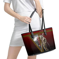 Ares Greek God Of War Leather Tote Bag Warrior Ancient Greek Mythology Art