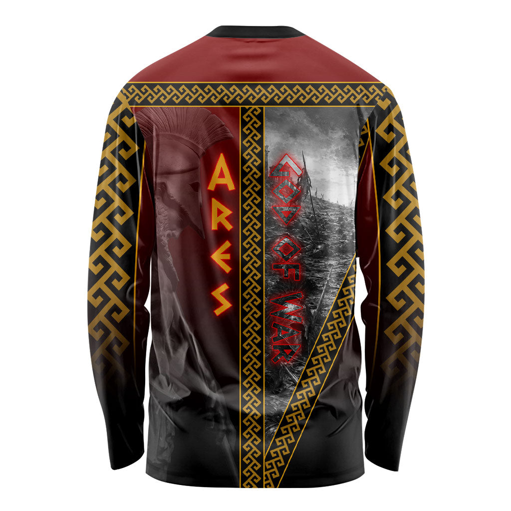 Ares Greek God Of War Long Sleeve Shirt Warrior Ancient Greek Mythology Art
