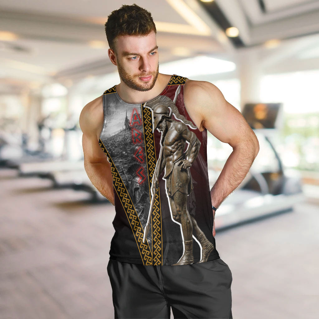 Ares Greek God Of War Men Tank Top Warrior Ancient Greek Mythology Art