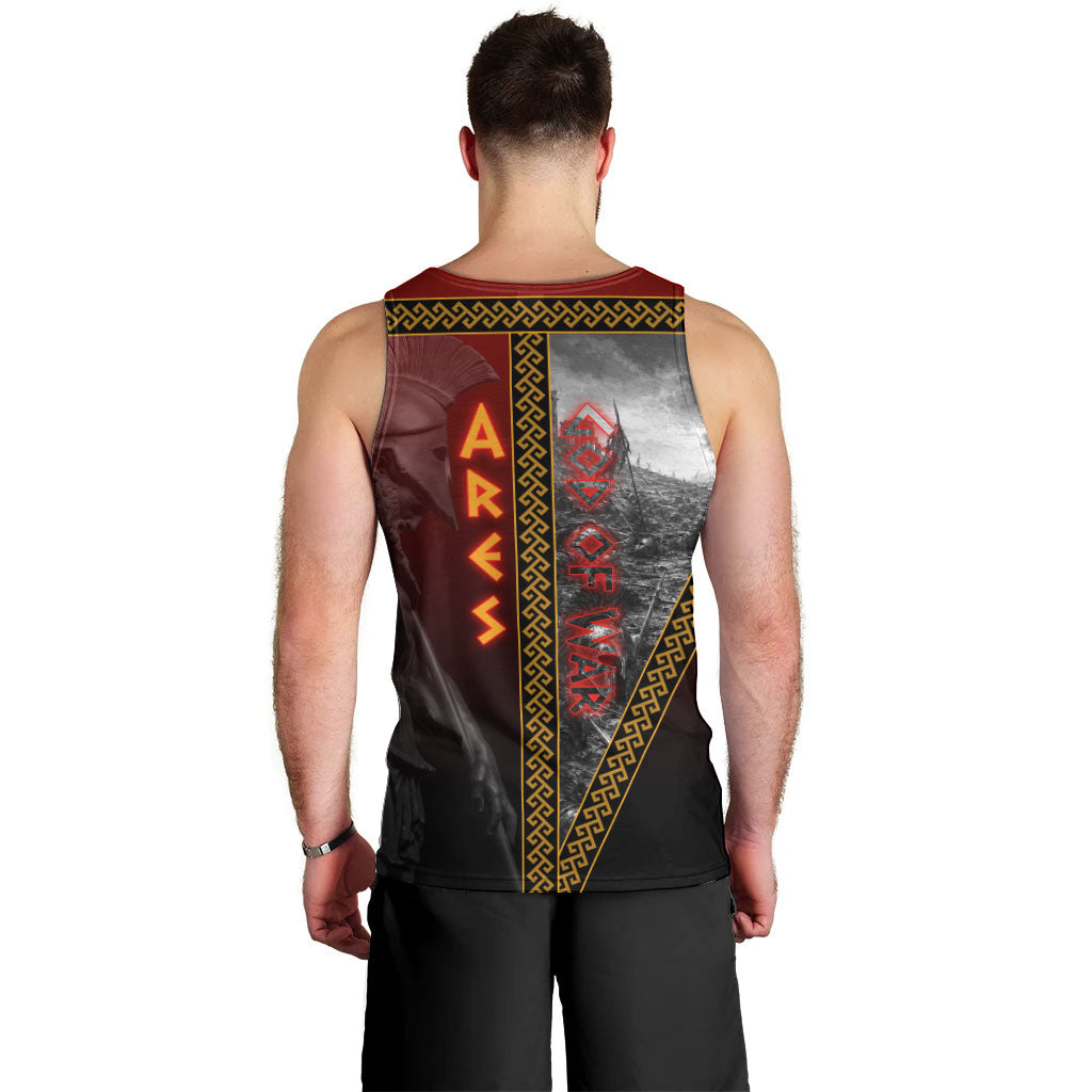 Ares Greek God Of War Men Tank Top Warrior Ancient Greek Mythology Art