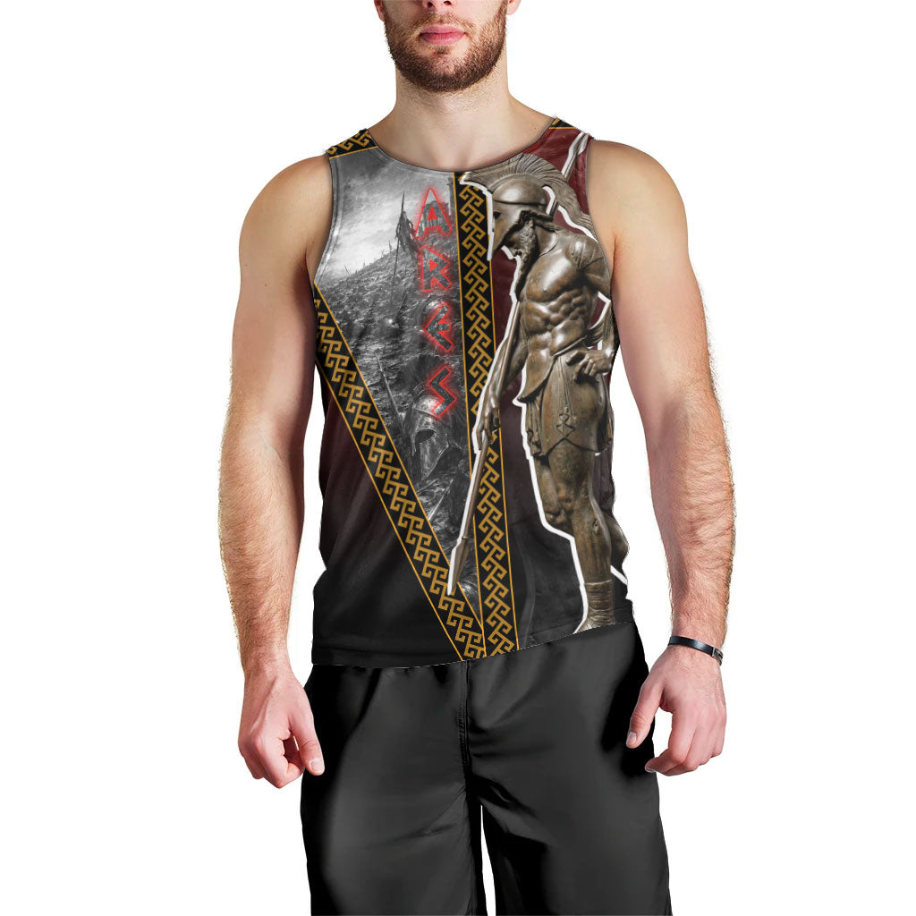 Ares Greek God Of War Men Tank Top Warrior Ancient Greek Mythology Art