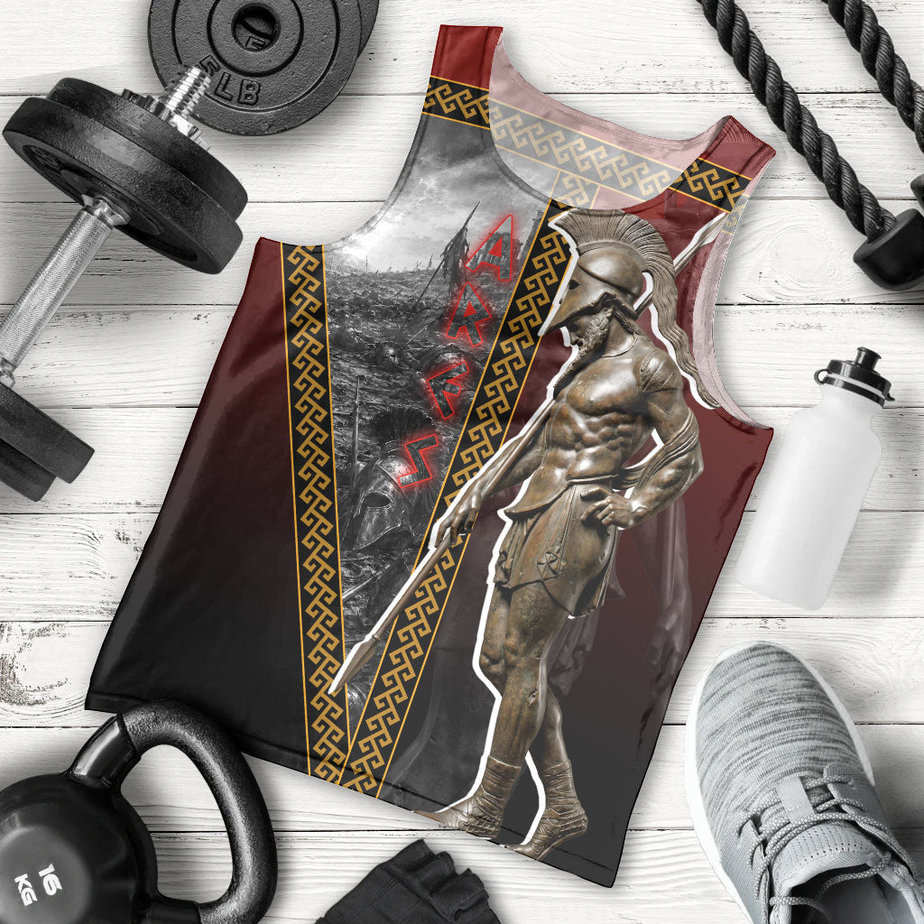 Ares Greek God Of War Men Tank Top Warrior Ancient Greek Mythology Art