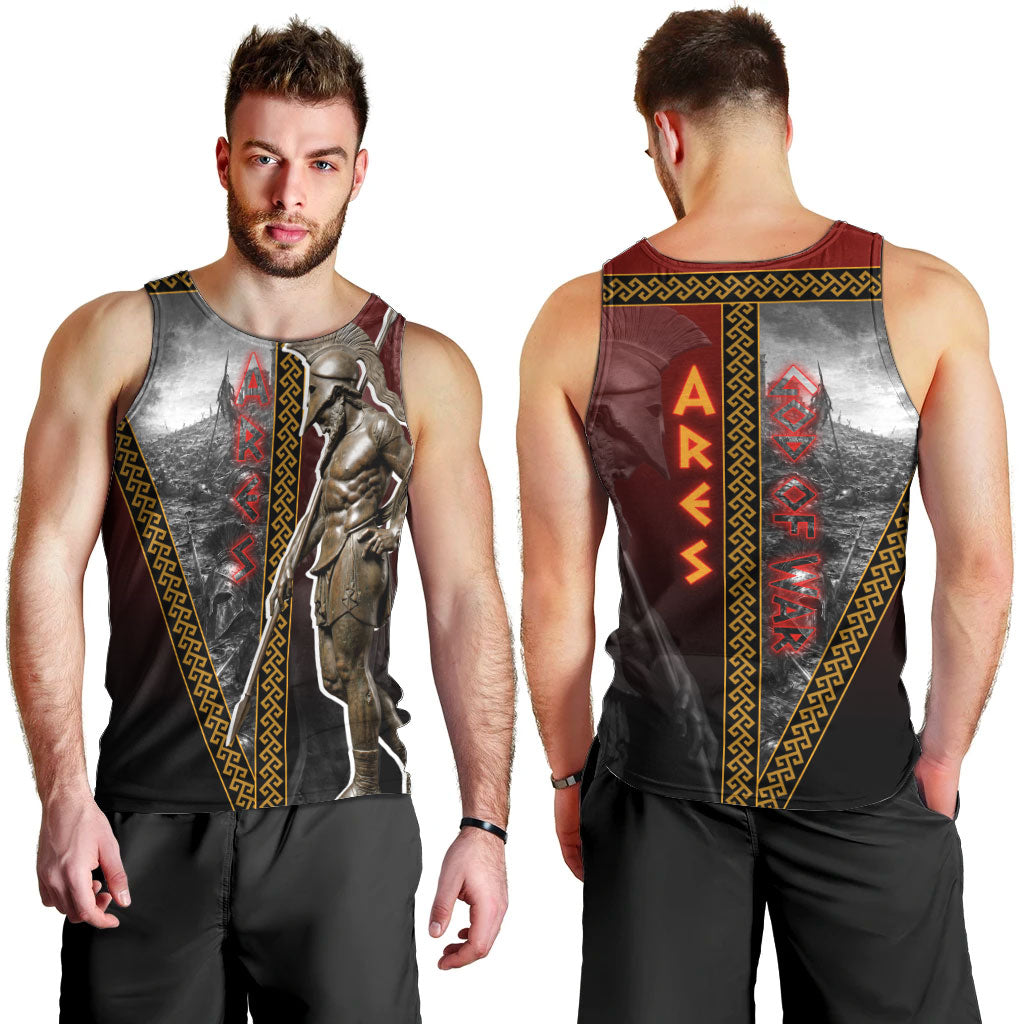 Ares Greek God Of War Men Tank Top Warrior Ancient Greek Mythology Art