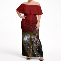 Ares Greek God Of War Off Shoulder Maxi Dress Warrior Ancient Greek Mythology Art