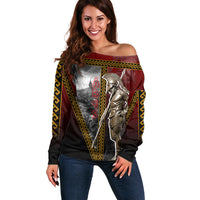 Ares Greek God Of War Off Shoulder Sweater Warrior Ancient Greek Mythology Art