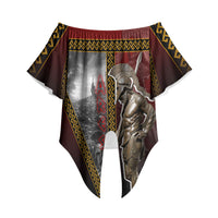 Ares Greek God Of War Off Shoulder Wrap Waist Top Warrior Ancient Greek Mythology Art