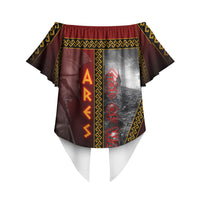 Ares Greek God Of War Off Shoulder Wrap Waist Top Warrior Ancient Greek Mythology Art