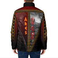 Ares Greek God Of War Padded Jacket Warrior Ancient Greek Mythology Art
