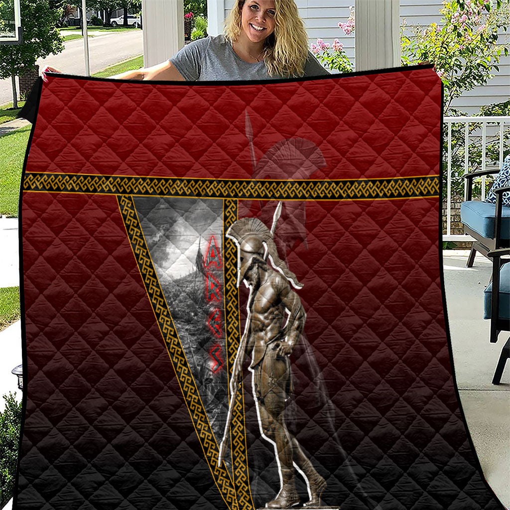 Ares Greek God Of War Quilt Warrior Ancient Greek Mythology Art