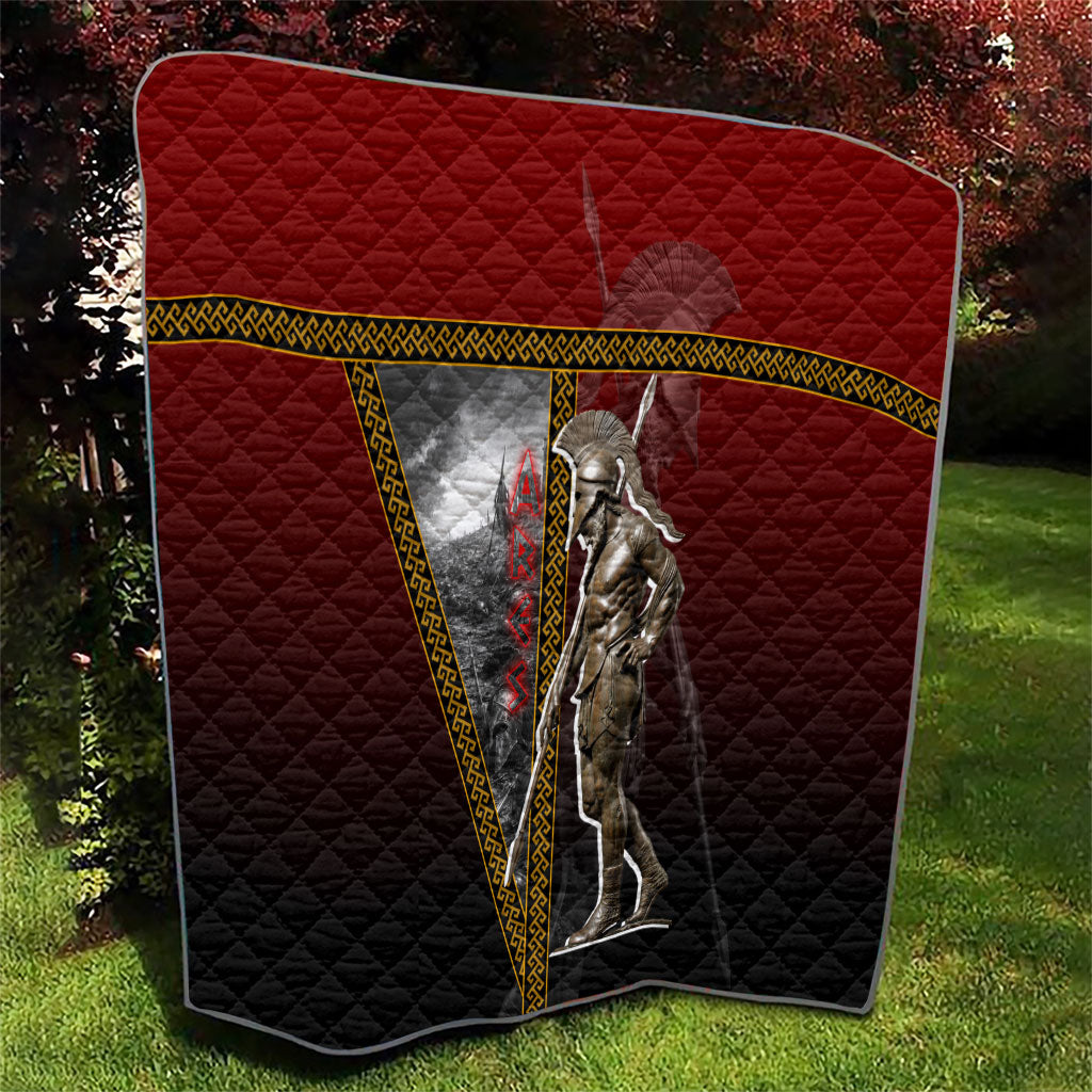 Ares Greek God Of War Quilt Warrior Ancient Greek Mythology Art