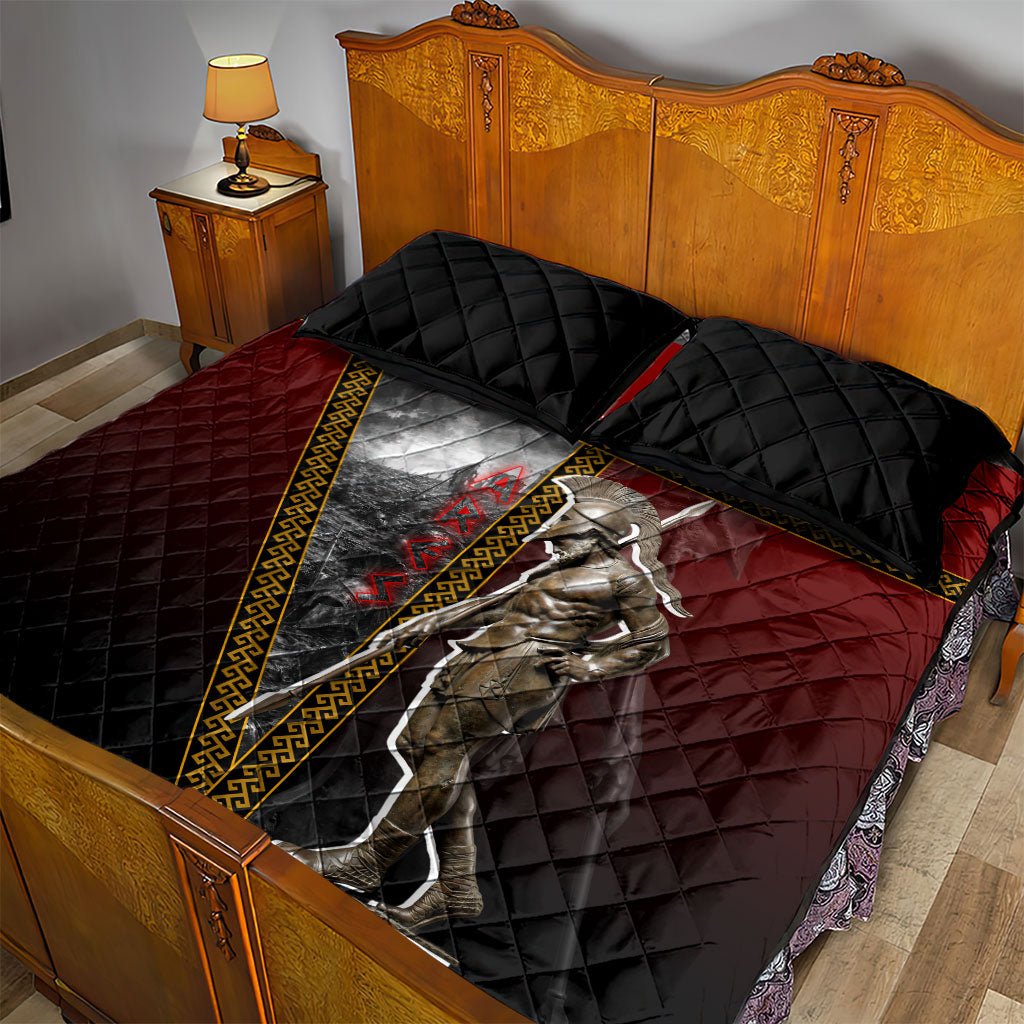 Ares Greek God Of War Quilt Bed Set Warrior Ancient Greek Mythology Art