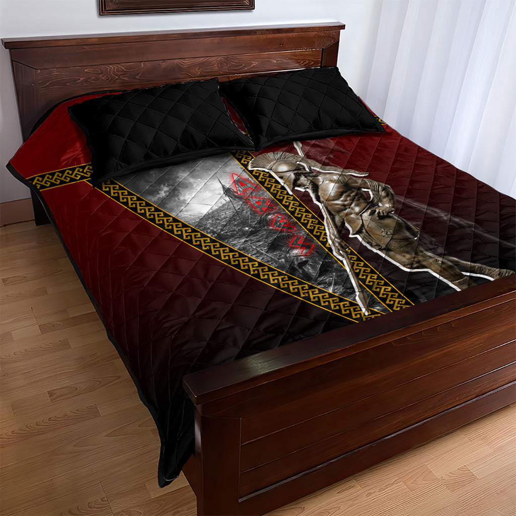 Ares Greek God Of War Quilt Bed Set Warrior Ancient Greek Mythology Art