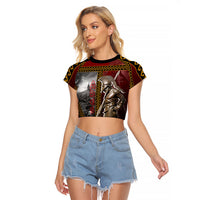Ares Greek God Of War Raglan Cropped T Shirt Warrior Ancient Greek Mythology Art