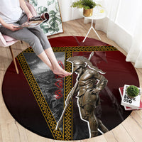 Ares Greek God Of War Round Carpet Warrior Ancient Greek Mythology Art