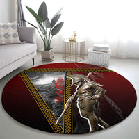 Ares Greek God Of War Round Carpet Warrior Ancient Greek Mythology Art