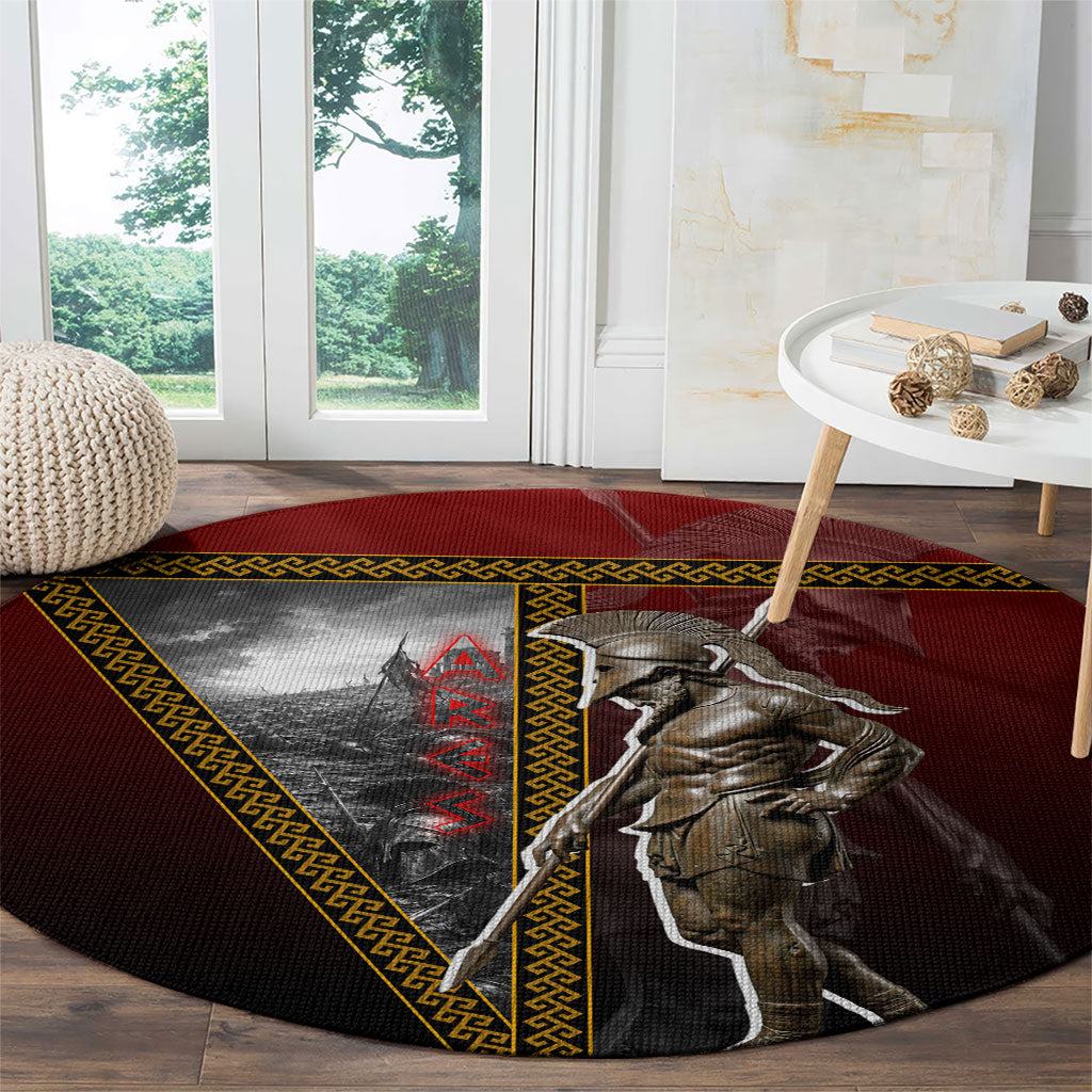Ares Greek God Of War Round Carpet Warrior Ancient Greek Mythology Art