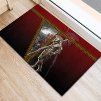 Ares Greek God Of War Rubber Doormat Warrior Ancient Greek Mythology Art