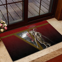 Ares Greek God Of War Rubber Doormat Warrior Ancient Greek Mythology Art