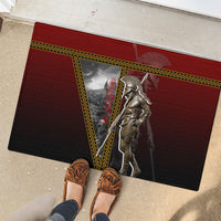 Ares Greek God Of War Rubber Doormat Warrior Ancient Greek Mythology Art