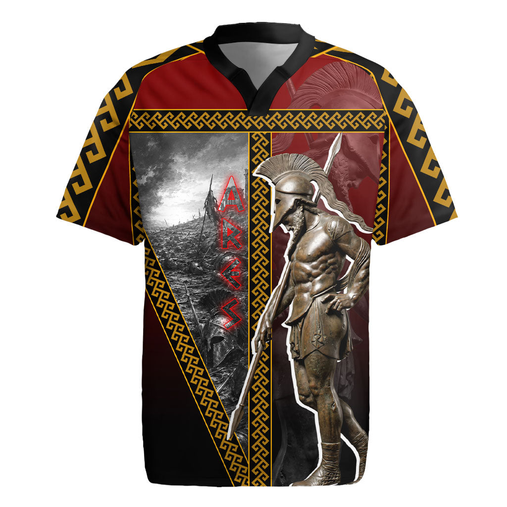 Ares Greek God Of War Rugby Jersey Warrior Ancient Greek Mythology Art