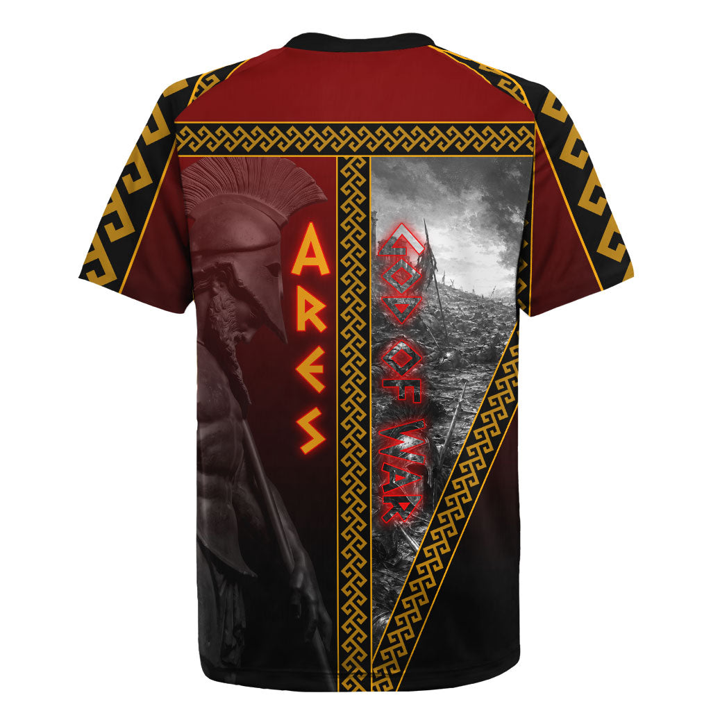 Ares Greek God Of War Rugby Jersey Warrior Ancient Greek Mythology Art
